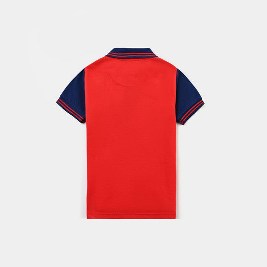 Infant Boys Jumbo Pique Polo-HR.Red