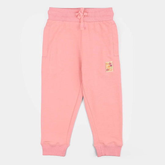 Girls Cotton Terry Pyjama Bloomer-Pink