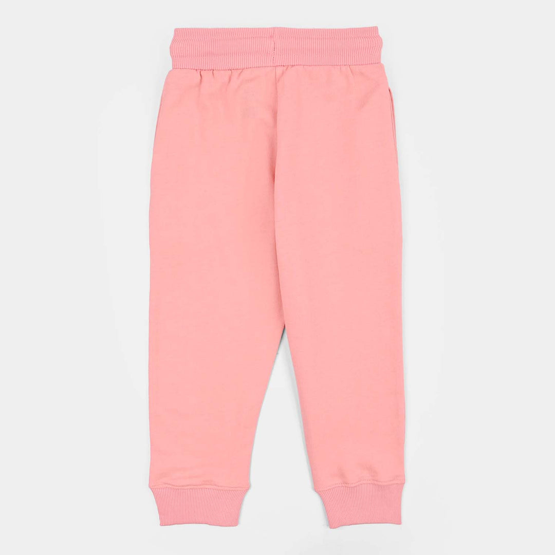 Girls Cotton Terry Pyjama Bloomer-Pink