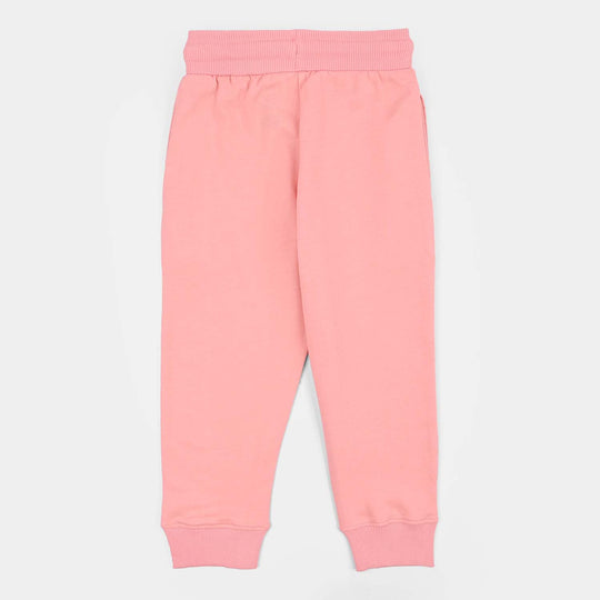 Girls Cotton Terry Pyjama Bloomer-Pink
