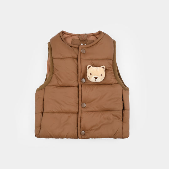 Infant Boys Quilted Jacket - Brown
