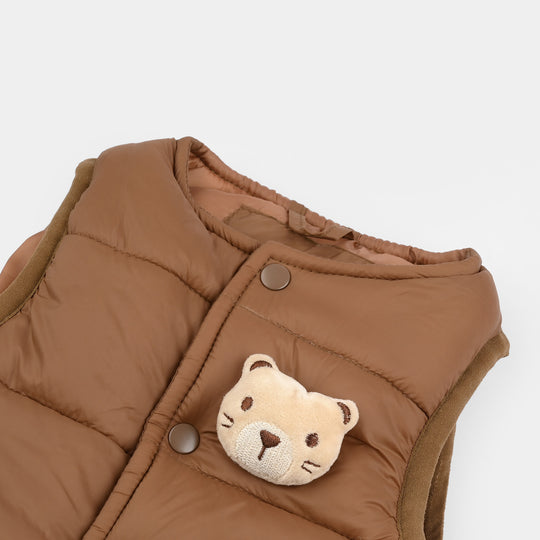 Infant Boys Quilted Jacket - Brown