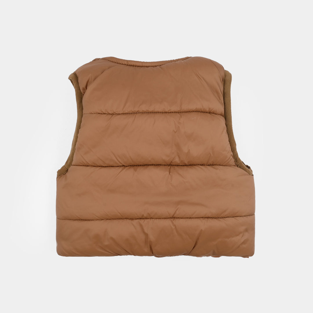 Infant Boys Quilted Jacket - Brown