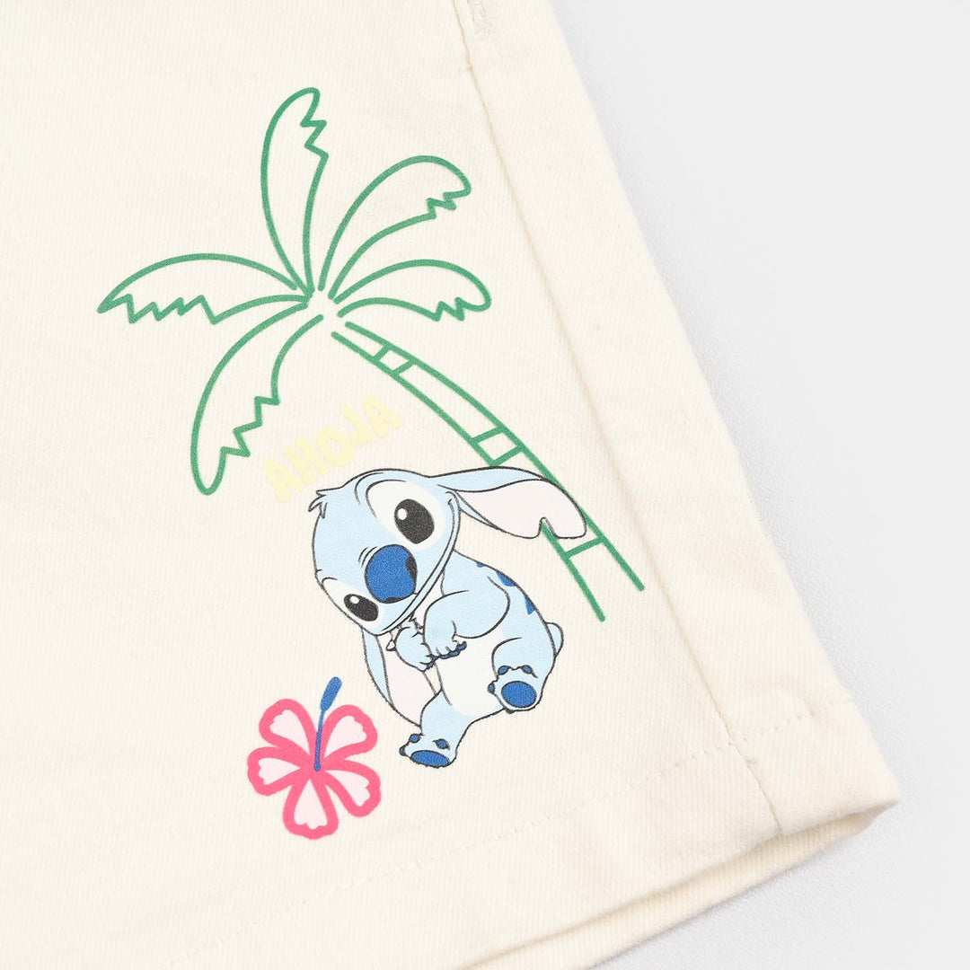 Girls Denim rigid Short Stitch