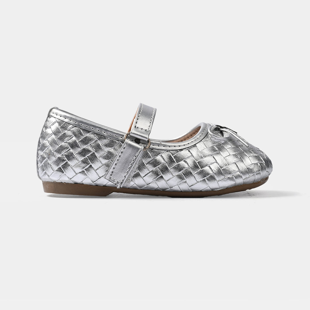 Girls Pumps 11-159-SILVER