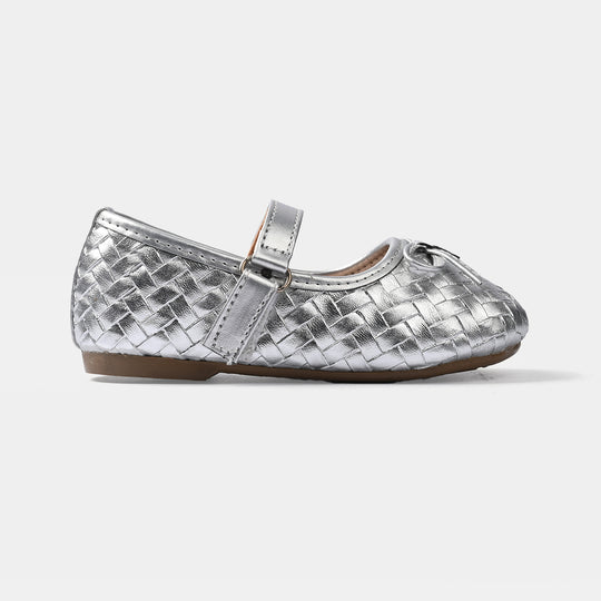 Girls Pumps 11-159-SILVER