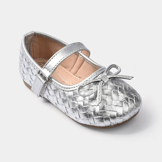 Girls Pumps 11-159-SILVER