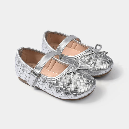 Girls Pumps 11-159-SILVER