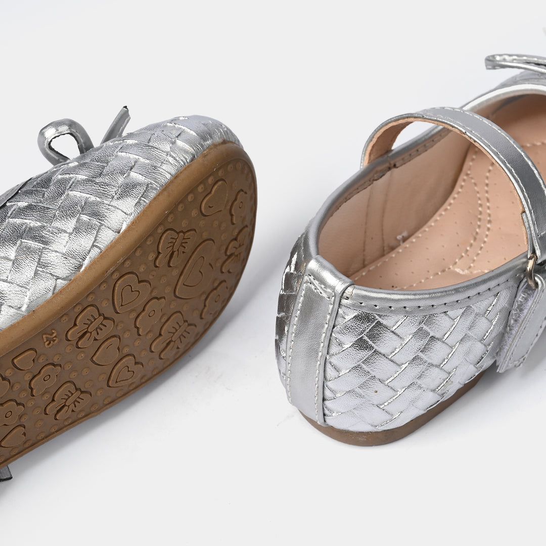 Girls Pumps 11-159-SILVER