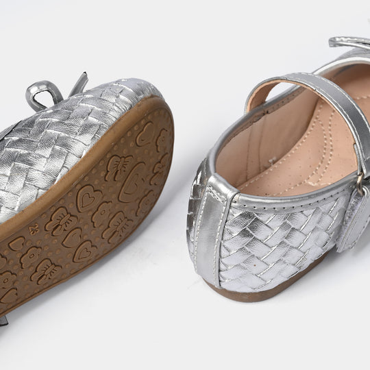 Girls Pumps 11-159-SILVER