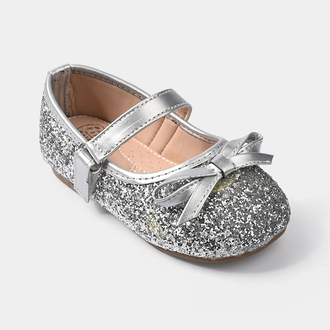 Girls Pumps 11-157-SILVER