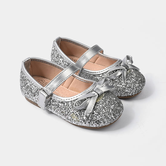Girls Pumps 11-157-SILVER
