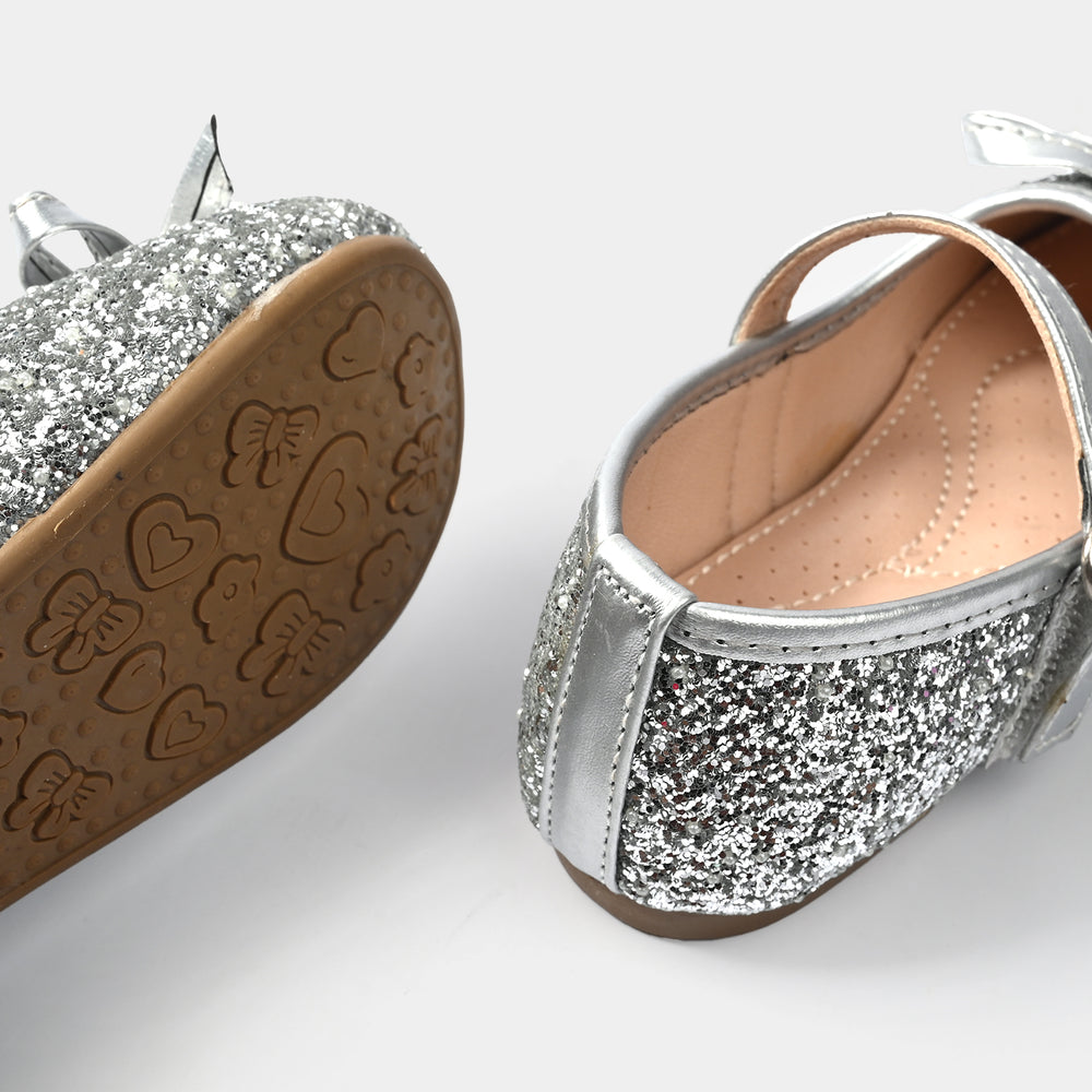 Girls Pumps 11-157-SILVER