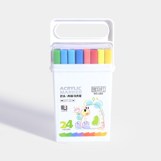 Acrylic Markers Set 24PCs