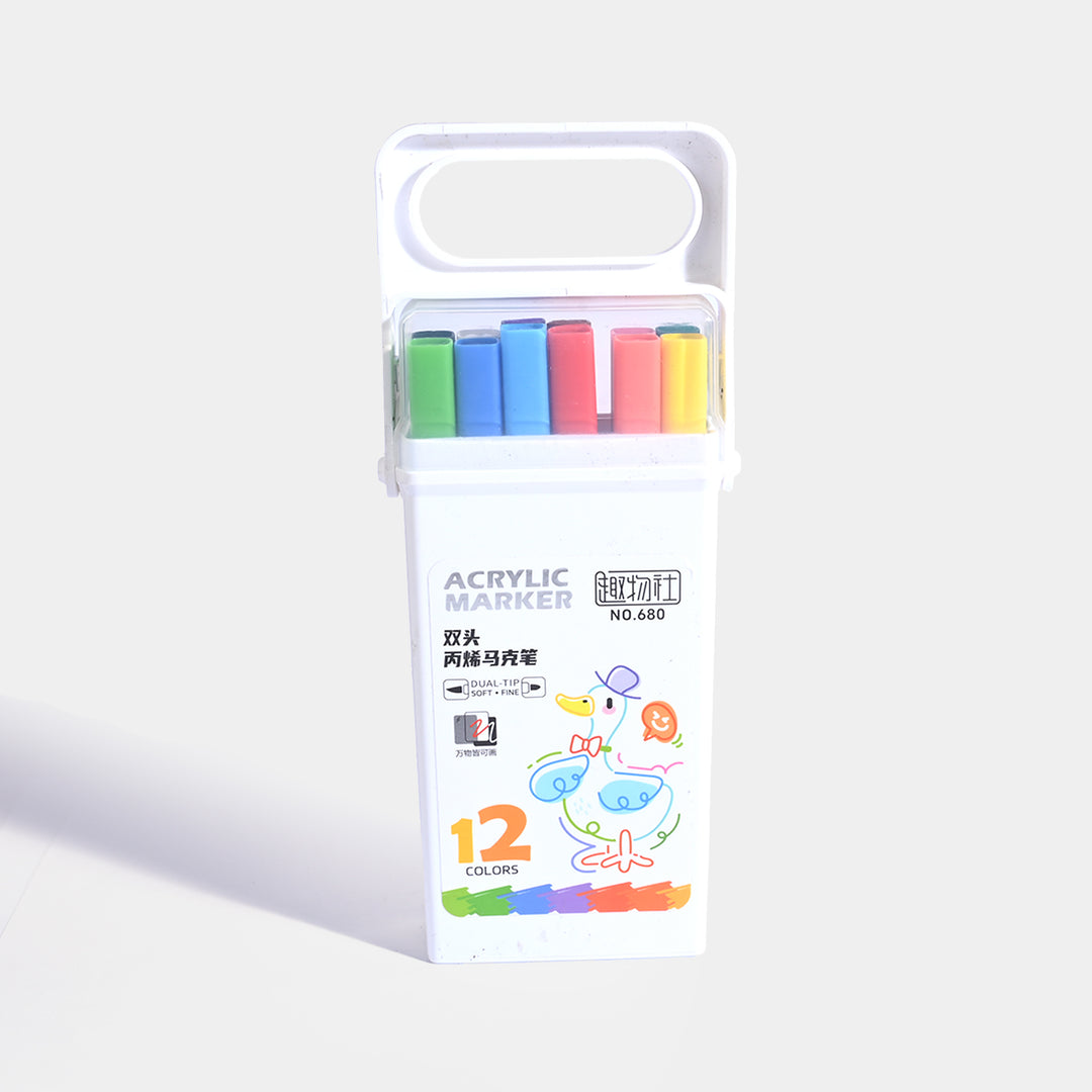 Acrylic Markers Set 12PCs