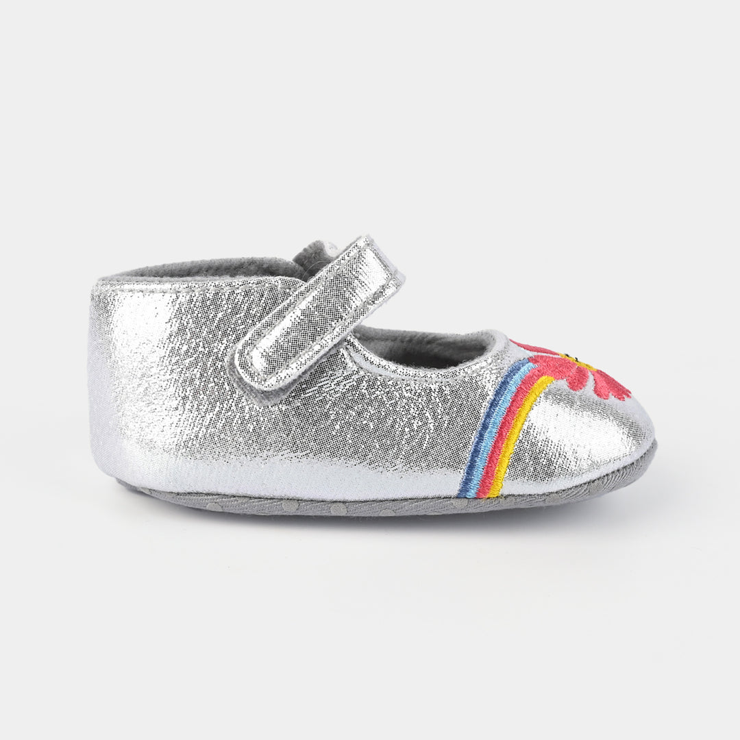 Baby Girls Shoes C-614-SILVER