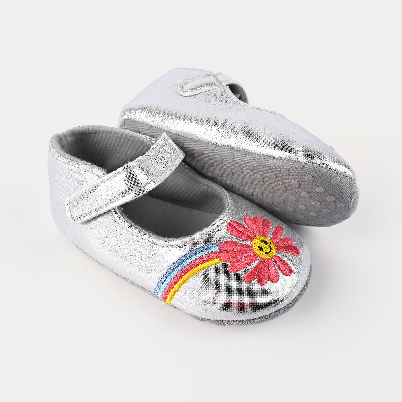 Baby Girls Shoes C-614-SILVER