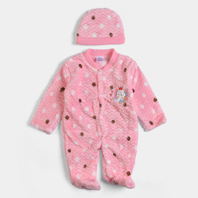 Infant Unisex Baby Romper With Cap