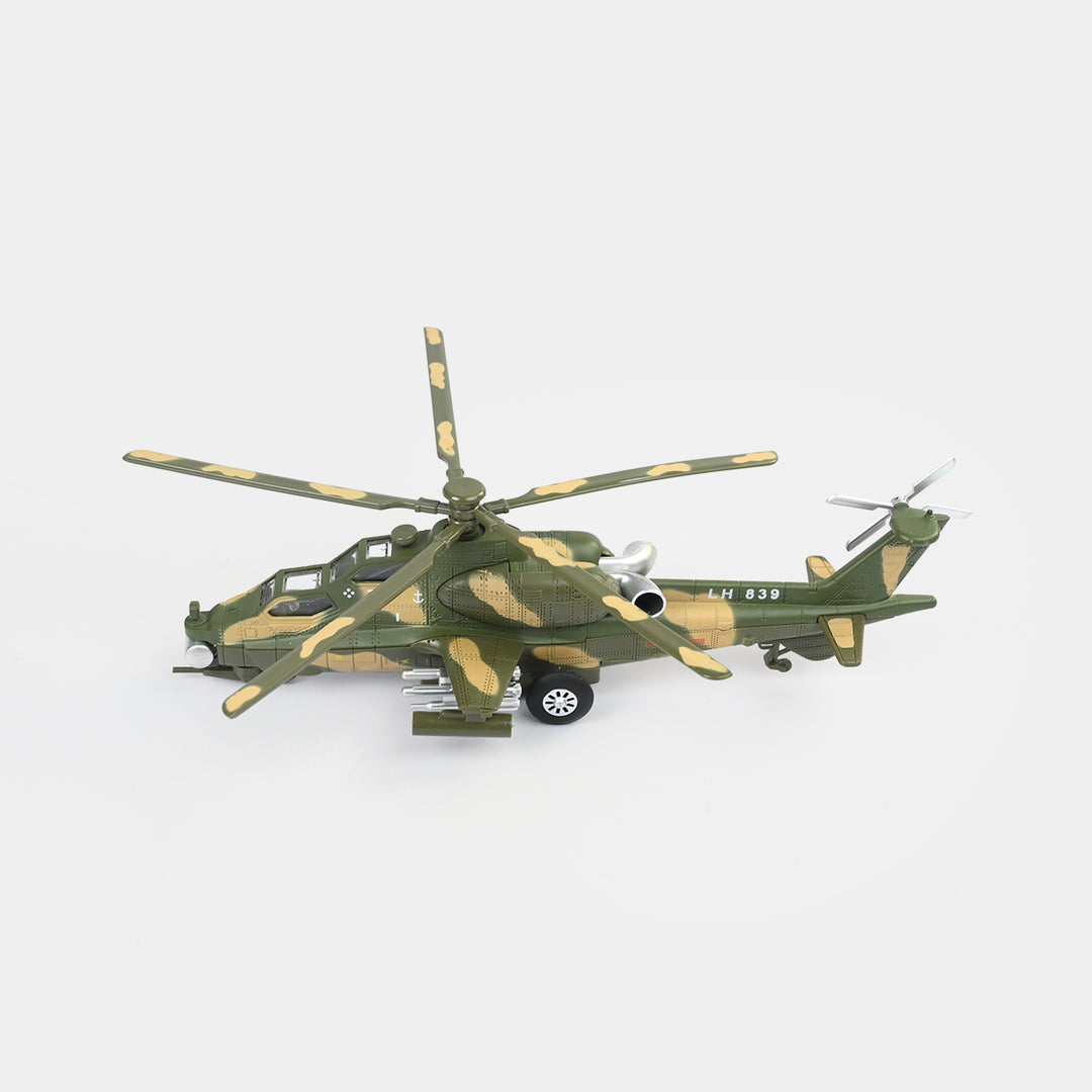 Die-Cast Military Helicopter Toy for Kids