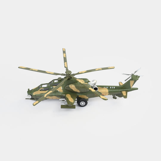 Die-Cast Military Helicopter Toy for Kids