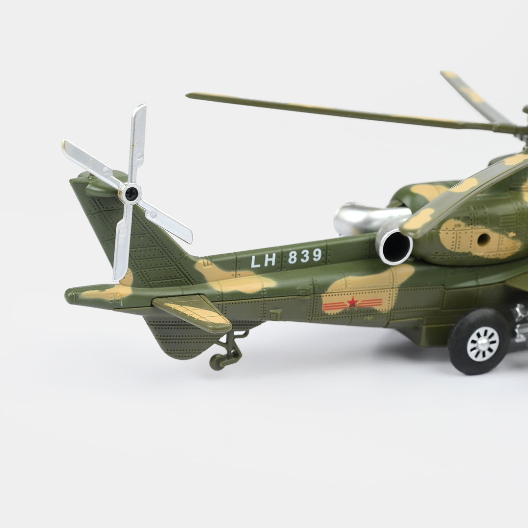 Die-Cast Military Helicopter Toy for Kids