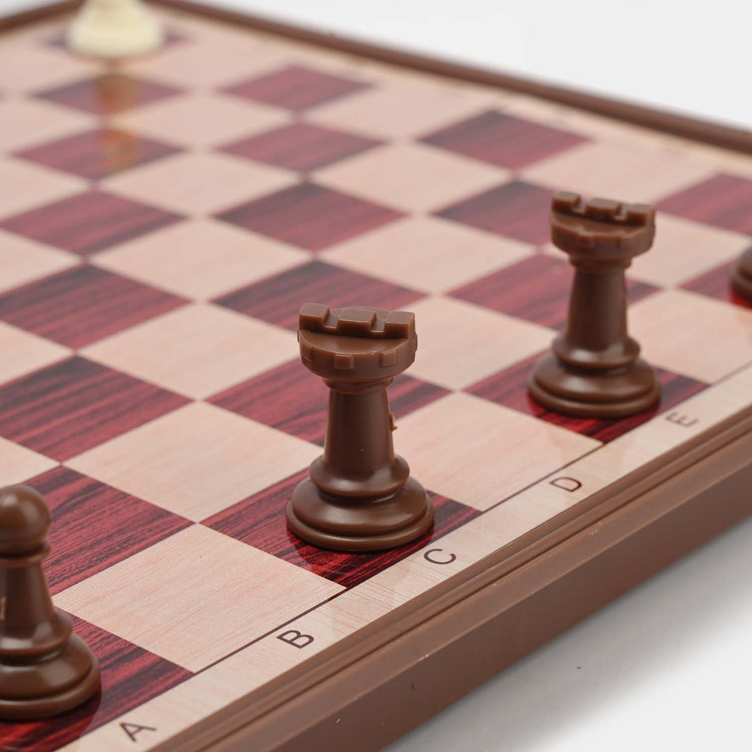2-in-1 Magnetic Chess and Checkers Educational Toy Set