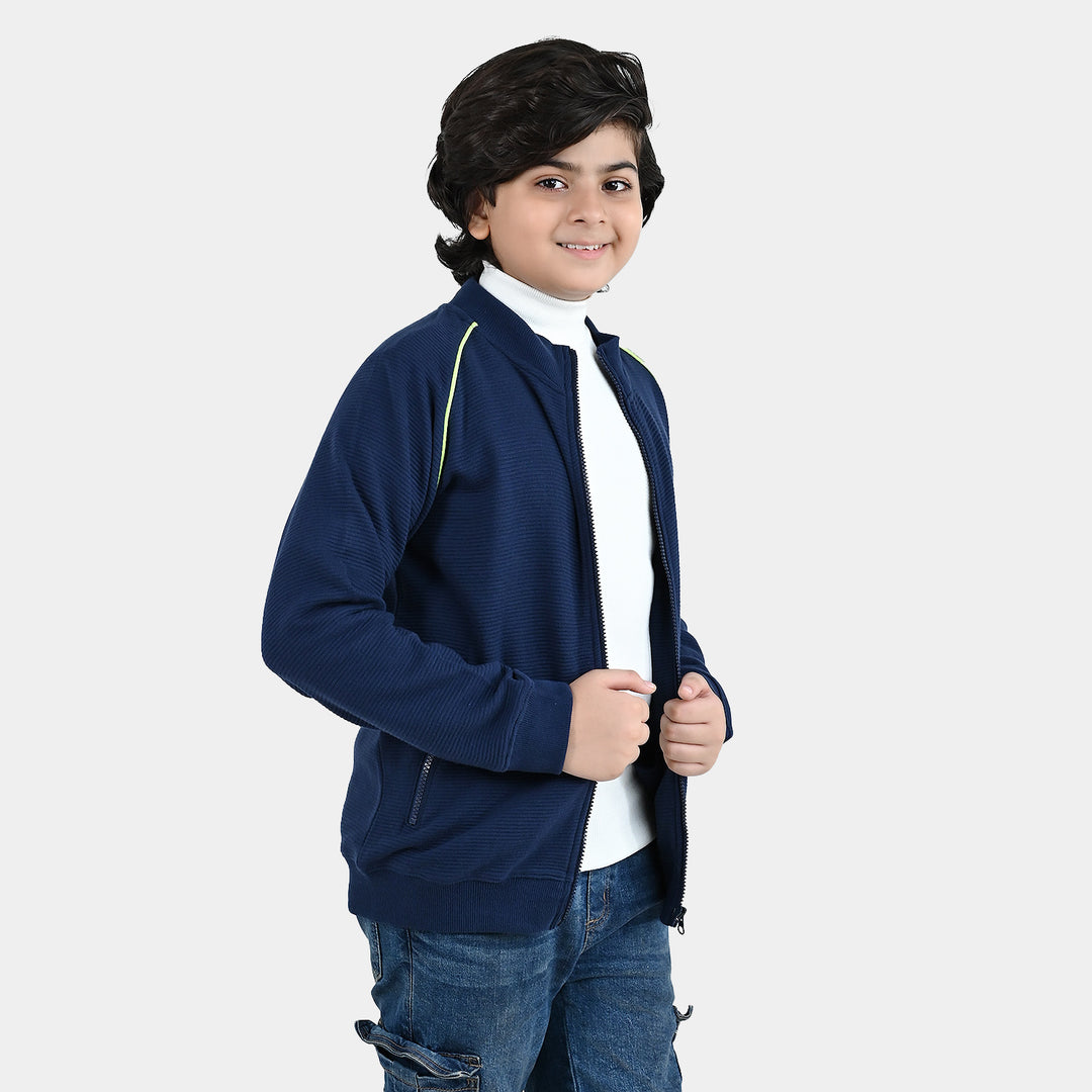 Boys Ottoman Knitted Jacket Real Energy - NAVY