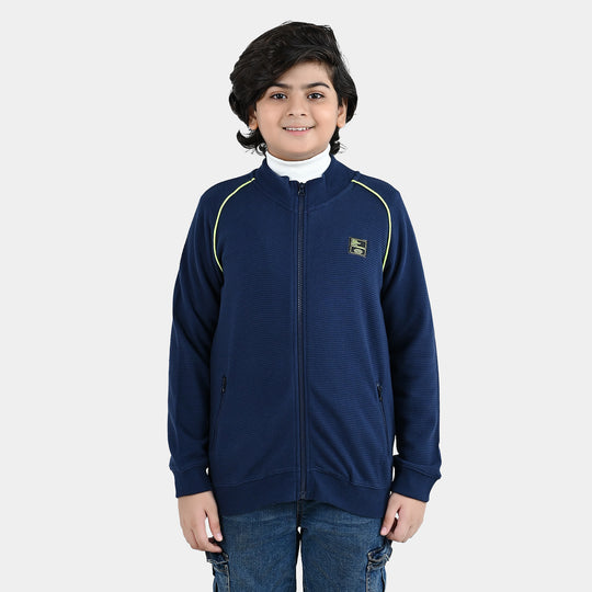Boys Ottoman Knitted Jacket Real Energy - NAVY
