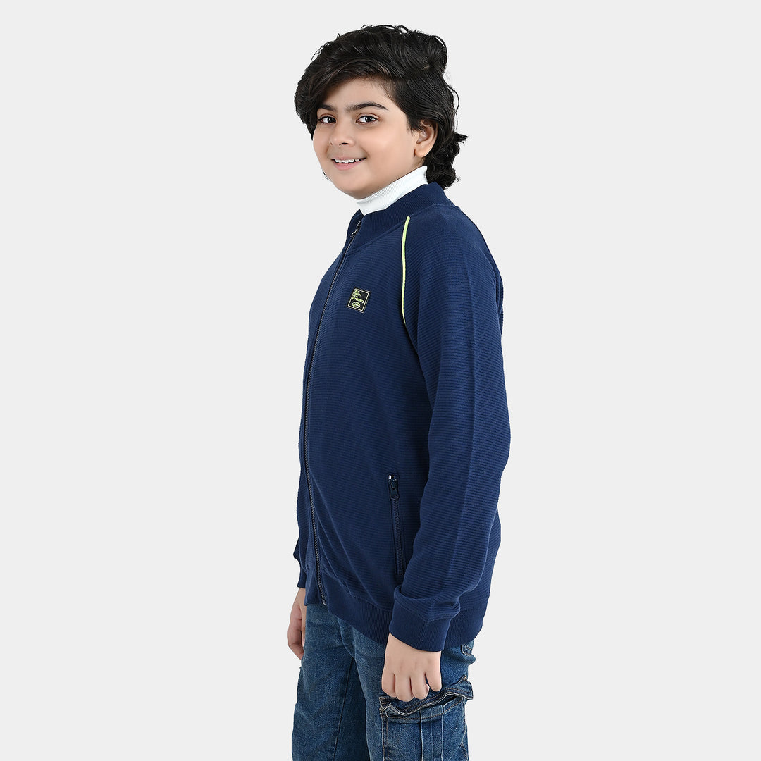 Boys Ottoman Knitted Jacket Real Energy - NAVY