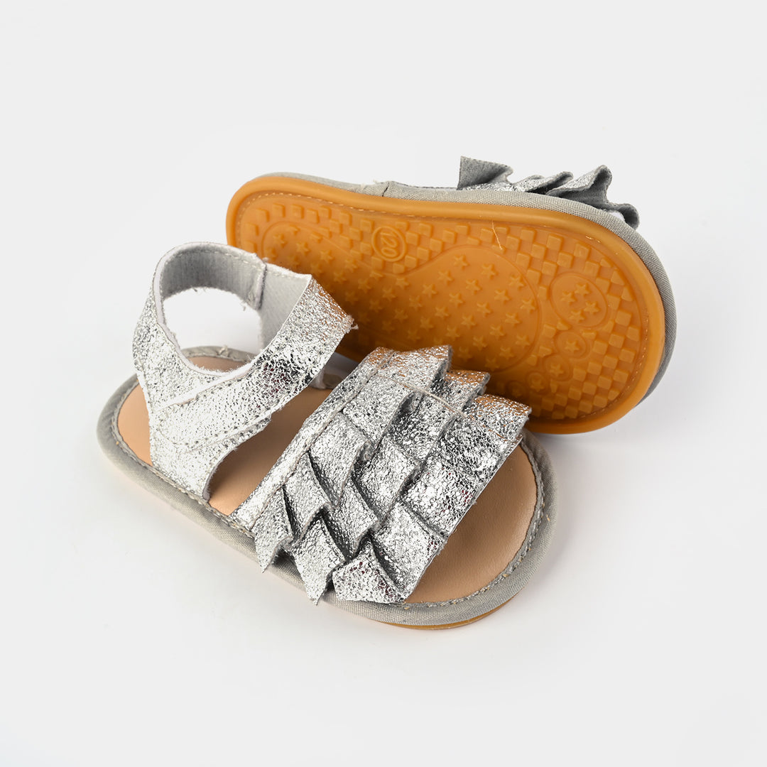 Baby Girls Shoes B242-SILVER