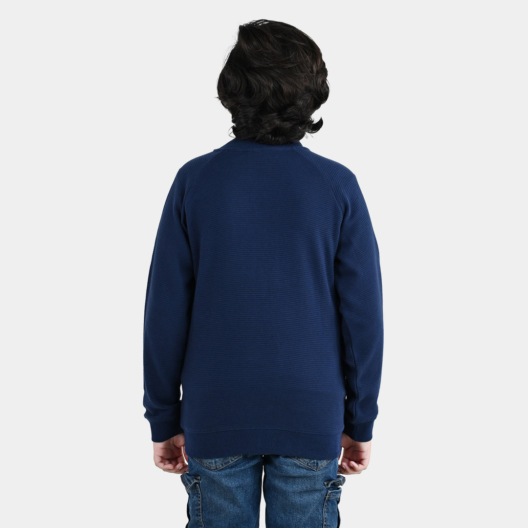 Boys Ottoman Knitted Jacket Real Energy - NAVY