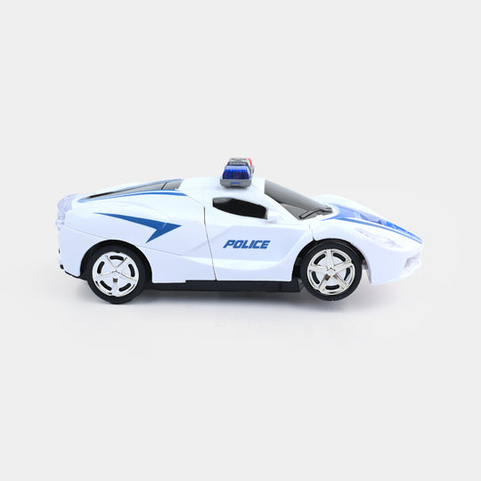 2-in-1 Robot Police Car Toy with Lights