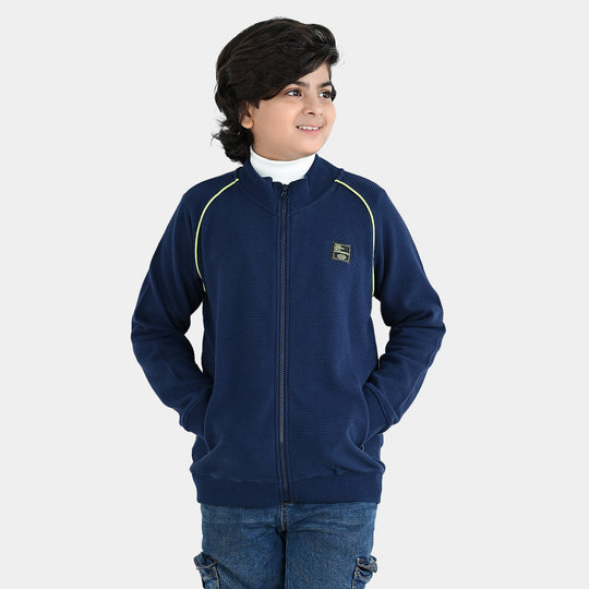 Boys Ottoman Knitted Jacket Real Energy - NAVY