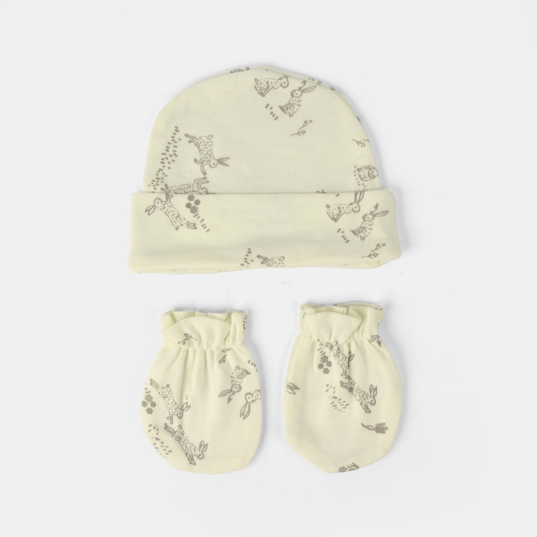 Baby Swaddle with Cap & Mittens Set