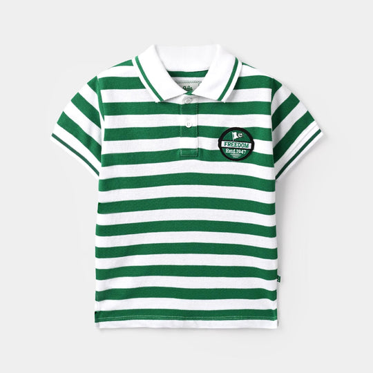 Boys Cotton PK Polo Freedom-Snow.White