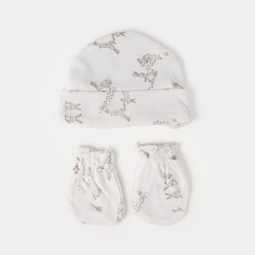 Baby Swaddle with Cap & Mittens Set