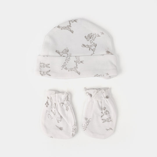 Baby Swaddle with Cap & Mittens Set