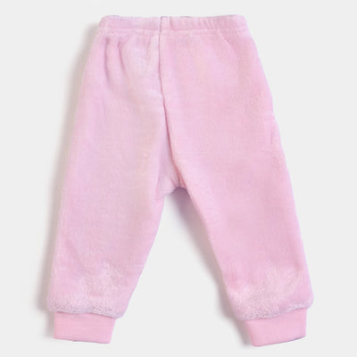 Infant Girls Velour 2PC Suit Kitty - Light Pink