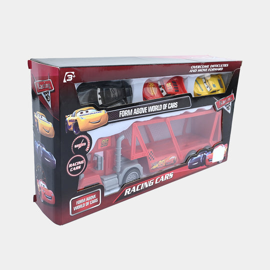 Racing Cars Mack Transporter Truck & Mini Racers Set