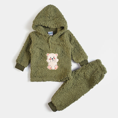 Infant Unisex Baby 2PC Suit Little Bear - Green