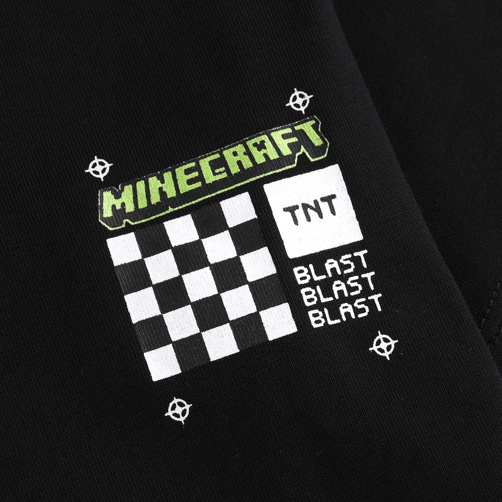 Boys Cotton Jersey T-Shirt Minecraft -Jet Black