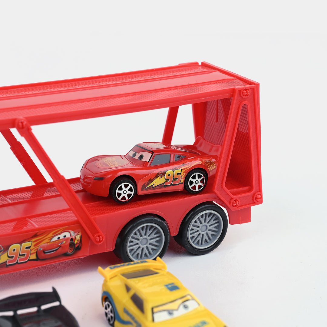Racing Cars Mack Transporter Truck & Mini Racers Set