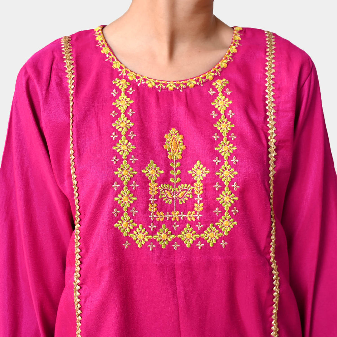 Girls 3Pcs Suit Phool Nagar -Magenta