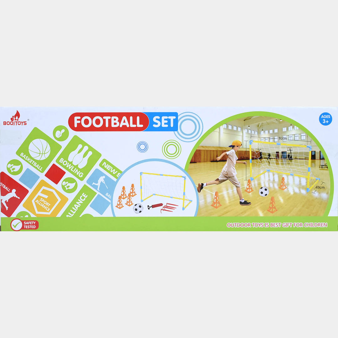 Kids Portable Football Goal Set