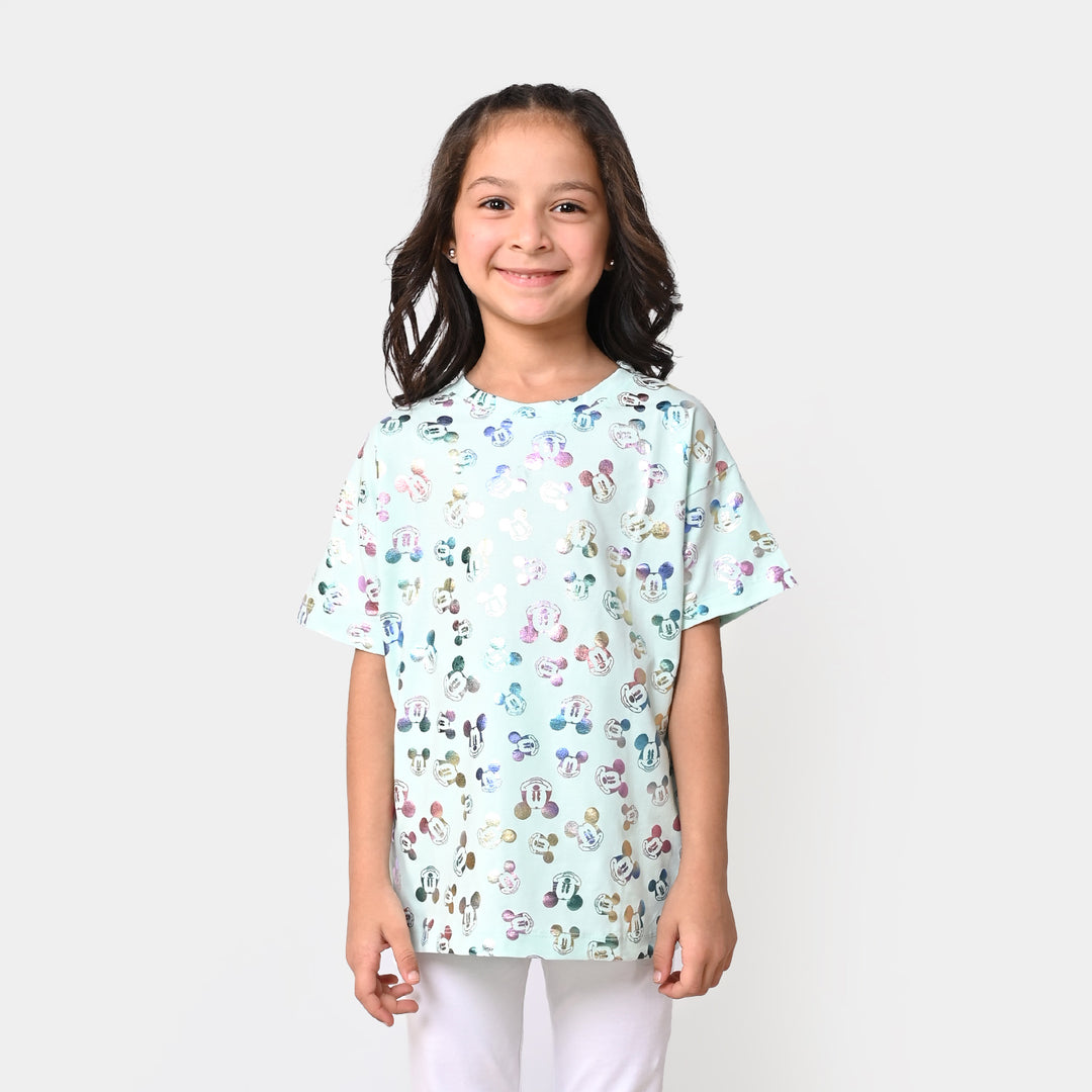 Girls Cotton T-Shirt - Blue