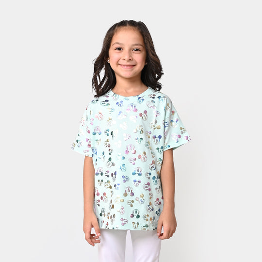 Girls Cotton T-Shirt - Blue