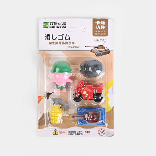 Cute Novelty Stationery Eraser Set