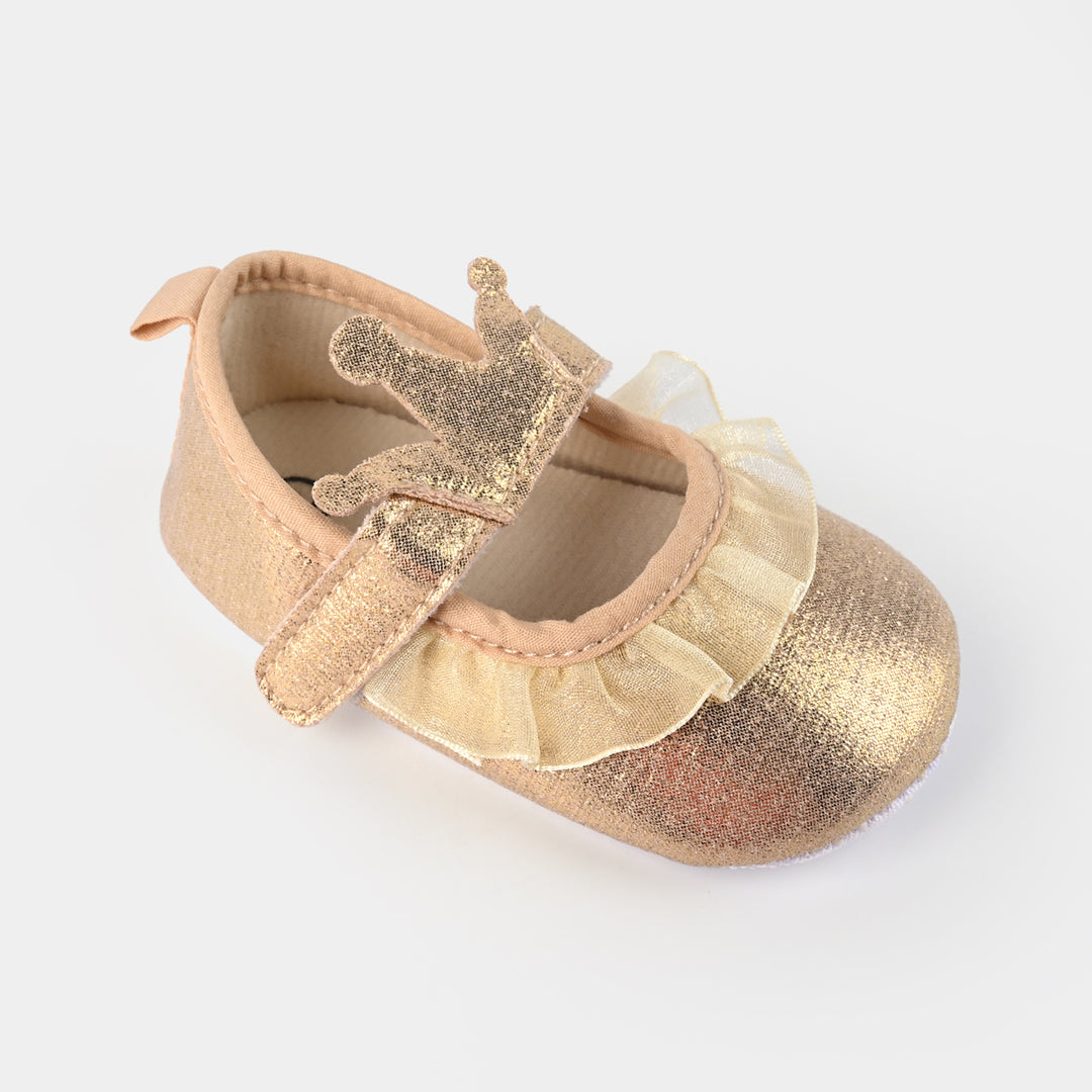 Baby Girls Shoes C-372-Golden Price in Pakistan Bachaa Party