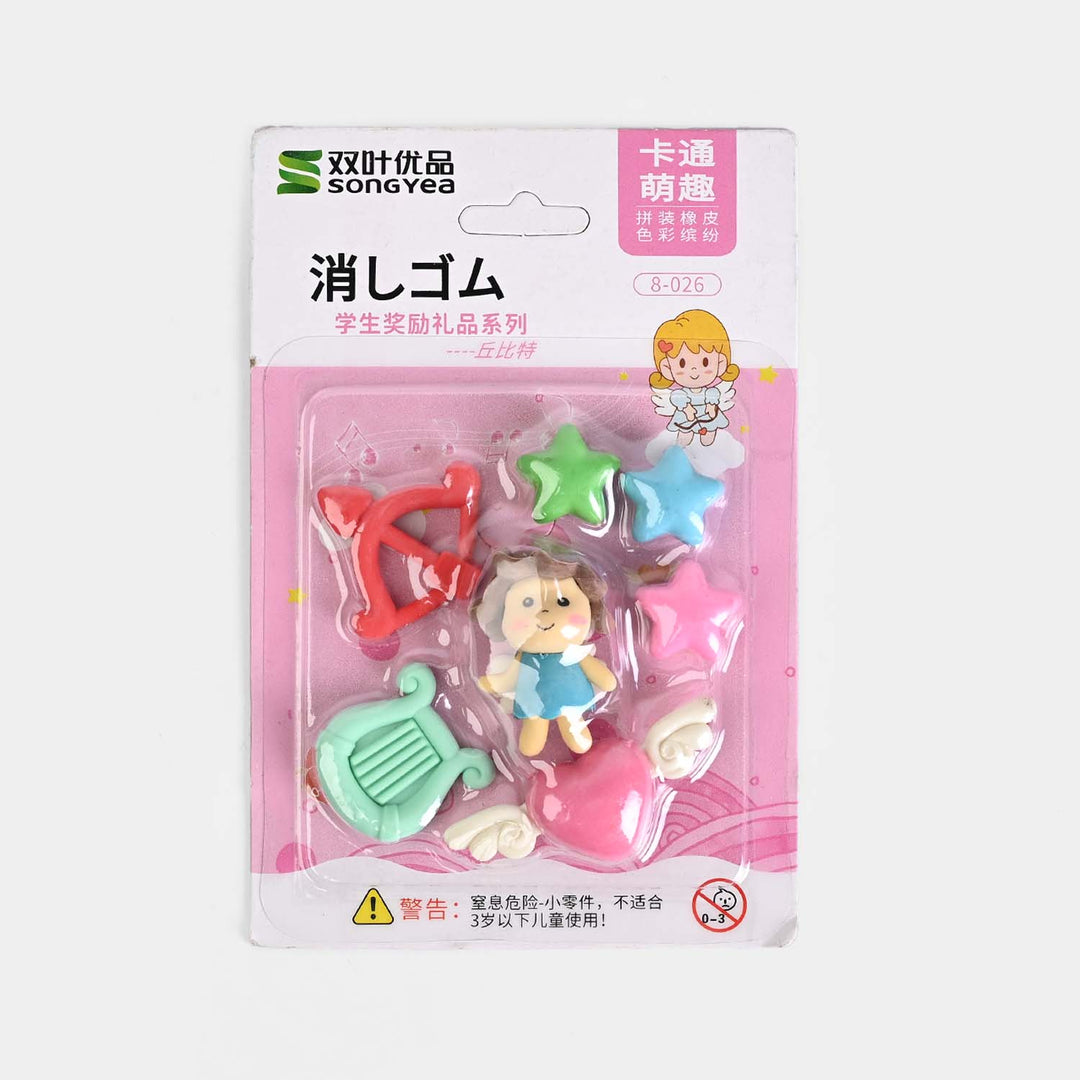 Cute Novelty Stationery Eraser Set