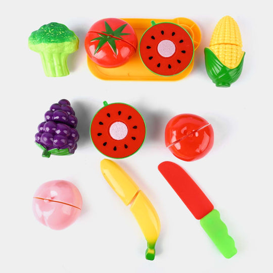 Cutting Vegetables & Fruits Toy Play Set For Kids